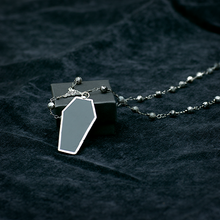 Load image into Gallery viewer, Coffin Rosary Style Necklace
