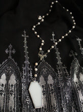 Load image into Gallery viewer, Coffin Rosary Style Necklace
