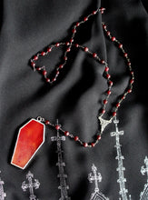 Load image into Gallery viewer, Coffin Rosary Style Necklace
