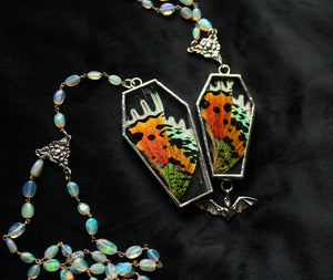 Sample - Premium AA Grade Opal Necklaces with Sunset Moth Wings