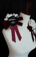 Load image into Gallery viewer, Dearly Departed Corsage - Black Ribbon, Pink Roses, Sakura
