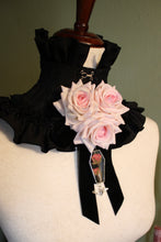 Load image into Gallery viewer, Dearly Departed Corsage - Black Ribbon, Pink Roses, Pink Roses
