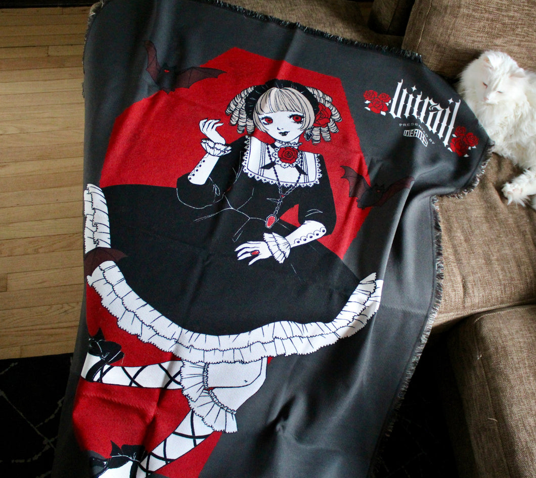 Coffin Girl Tapestry Blanket
