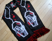 Load image into Gallery viewer, Coffin Rosary Woven Winter Scarf
