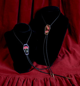 Rose Coffin Bolo Tie